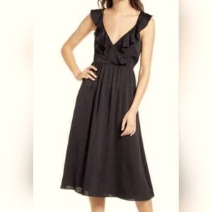 Madewell - Ruffle Front Cross Back Midi Dress